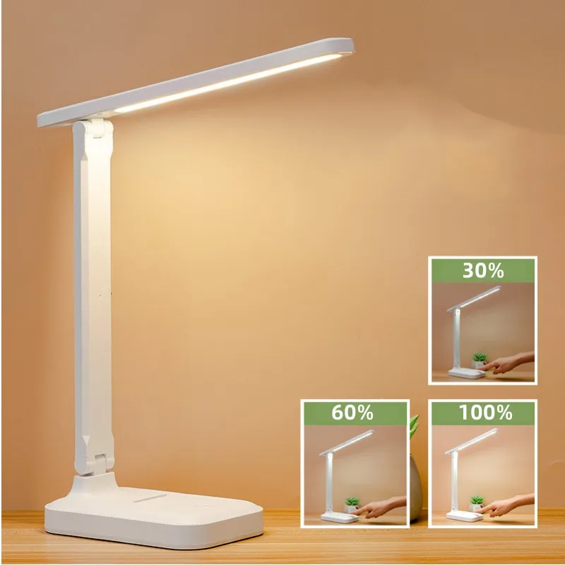 Đèn Có Thể Gập Lại Đèn Bàn LED Di Động Bảo Vệ Mắt Để Bàn USB Sạc Mờ Đè - DDB-255
