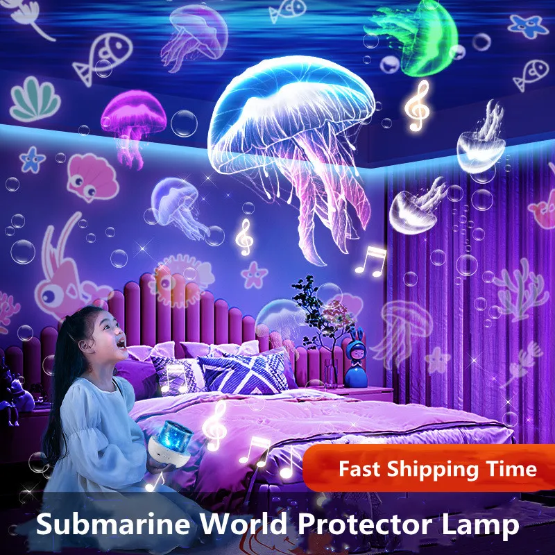 Đèn Galaxy Xoay Máy Chiếu Đèn Ngủ LED Đầy Sao Nàng Tiên Cá - DTN-539