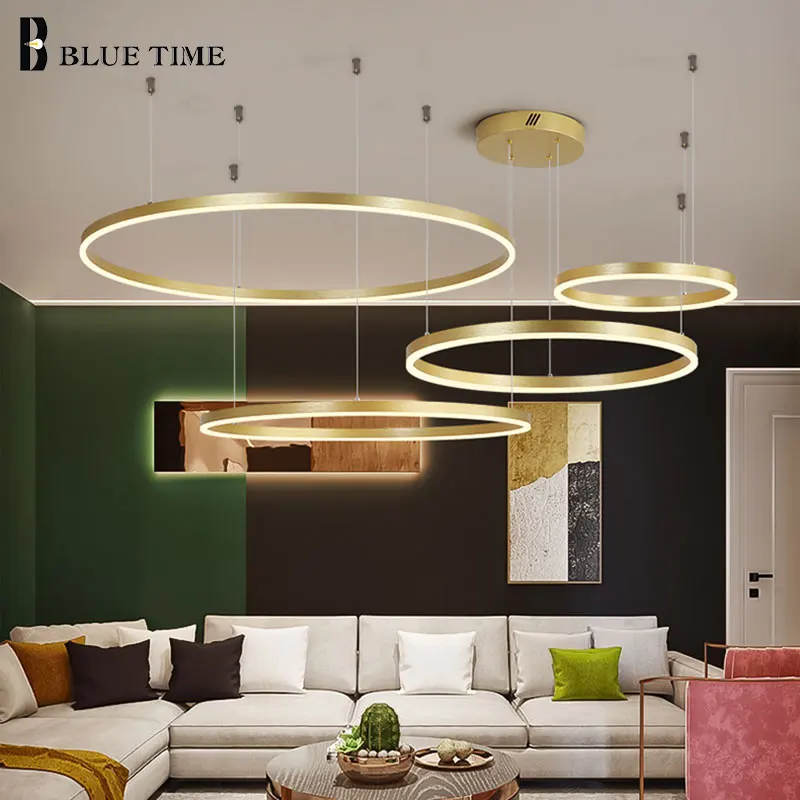 Đèn Vàng Hiện Đại Đèn Chùm Led Trong Nhà Lustre 110V 220V - DTN-54