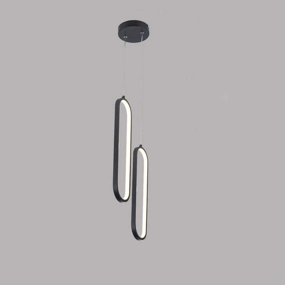 Đèn Đóng gói tốt Hai vòng đèn led mặt dây màu đen hoặc vàng - DTN-154