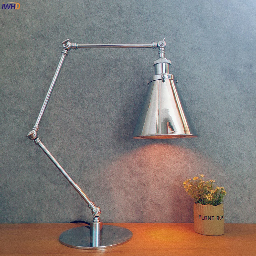 Đèn IWHD Mỹ Đèn LED Để Bàn US/EU Cắm Bên Cạnh Phòng Học Đèn Chùm Trang - DDB-445