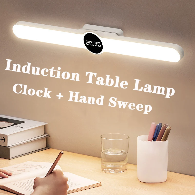 Đèn Bàn Cảm Ứng Đồng Hồ LED Nghiên Cứu Đọc Từ USB Di Động Mờ Phòng Ngủ - DDB-57