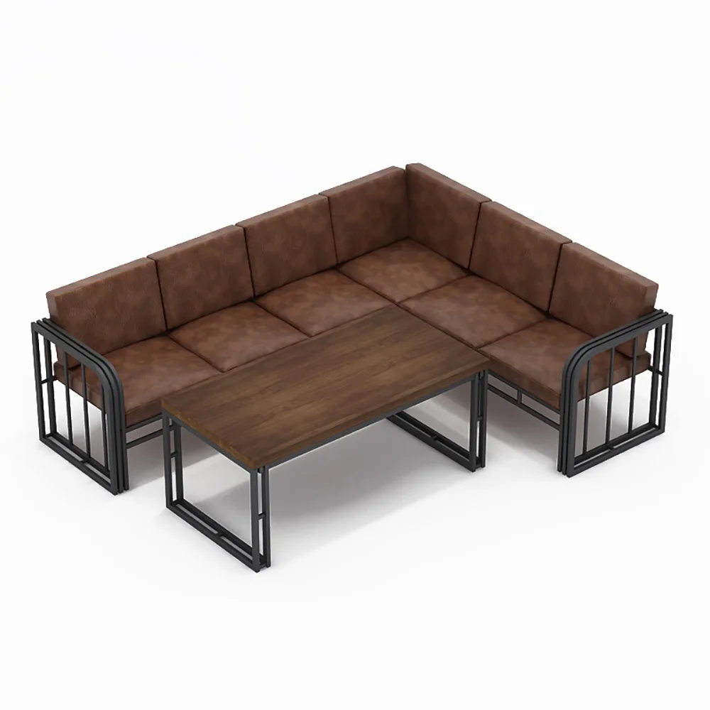 Bàn ghế sắt Nhà hàng Quán cà phê Sàn sofa Nội thất tùy - BGCF-2007