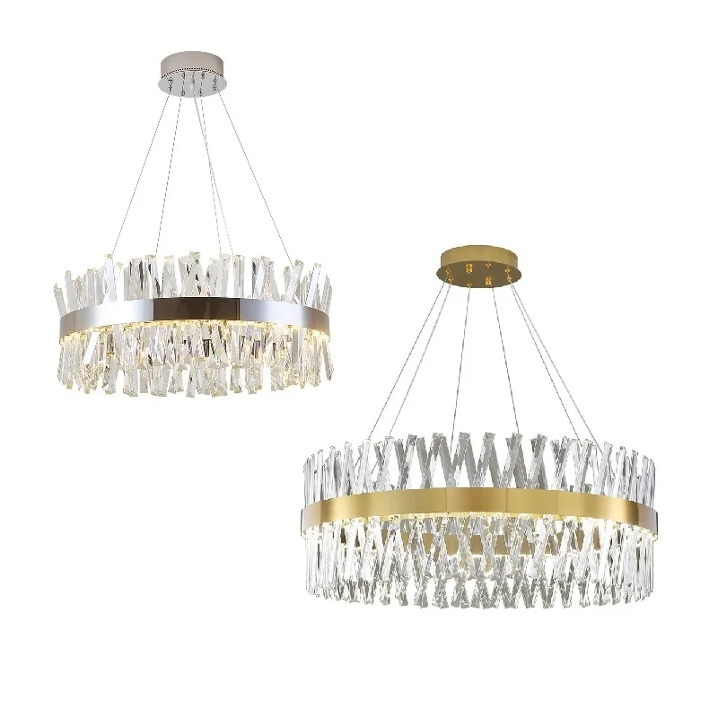 Đèn chùm trần pha lê K9 LED Mới mạ crôm / vàng sang trọng cho phòng khá - DC-410