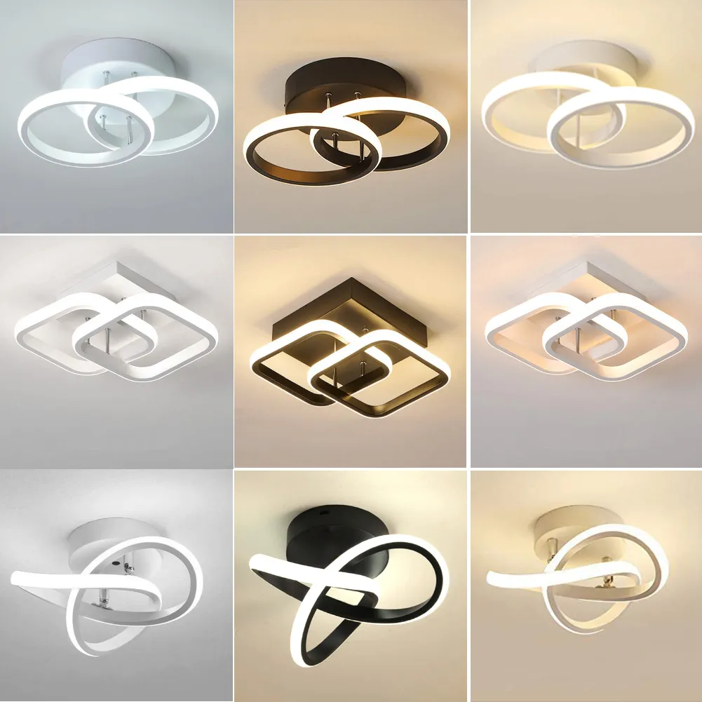 Đèn LED Ốp Trần Hành Lang Ban Công Đen Trắng Trong Nhà Đèn - DTN-315