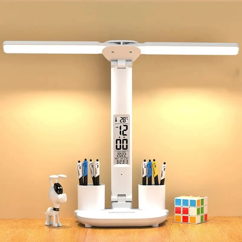 LED-Clock-Table-Lamp-USB-Chargeable-Dimmable-Desk-Lamp-2-Heads-180-Rotate-Foldable-Eye-Protection-2.webp