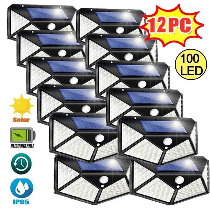 Đèn LED Năng Lượng Mặt Trời 100 Đèn LED Cảm Biến Chuyển - DTN-125
