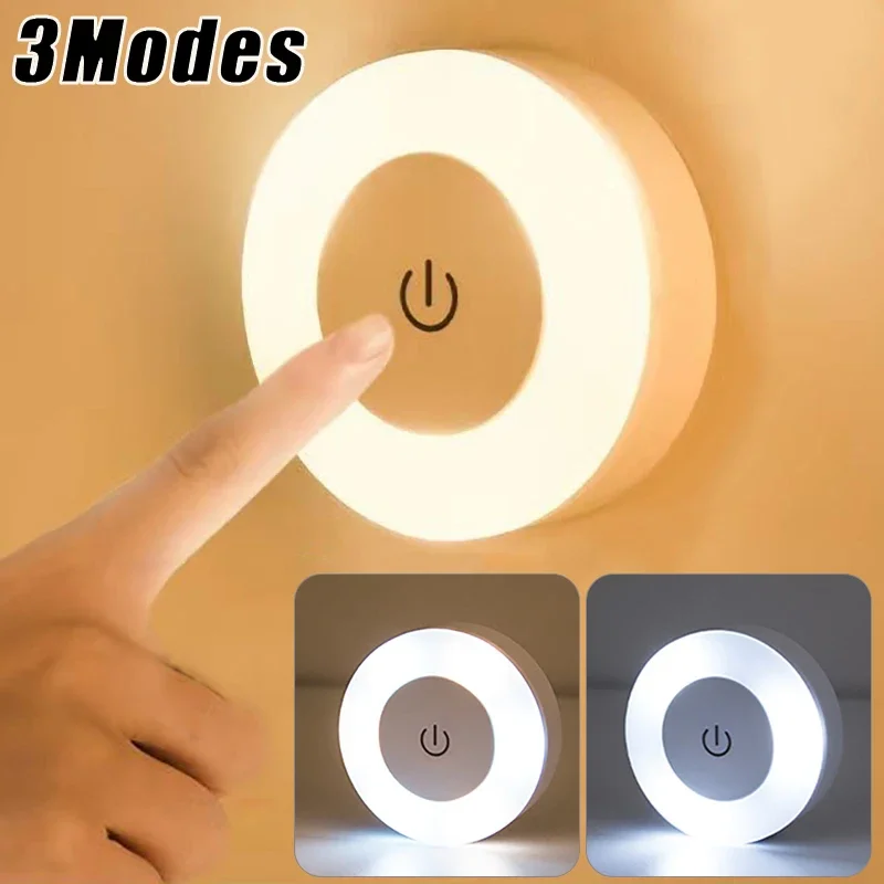 Đèn LED Cảm Ứng Cảm Biến Đèn Ngủ 3 Chế Độ Mờ Dán Tường USB - DTN-132