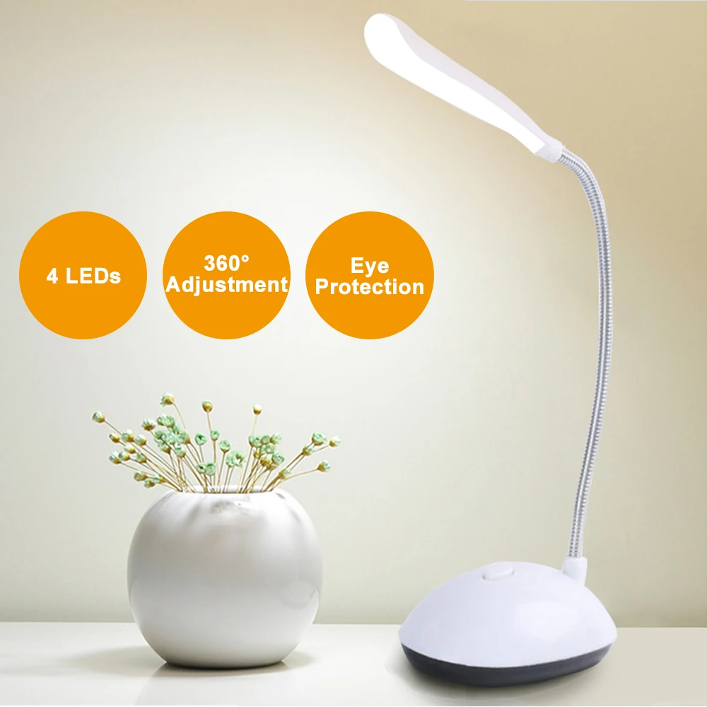 Đèn Bàn Đèn LED Để Bàn Bảo Vệ Mắt Đèn Pin AAA Đọc Sách Đèn 2021 Đèn Đọ - DDB-112