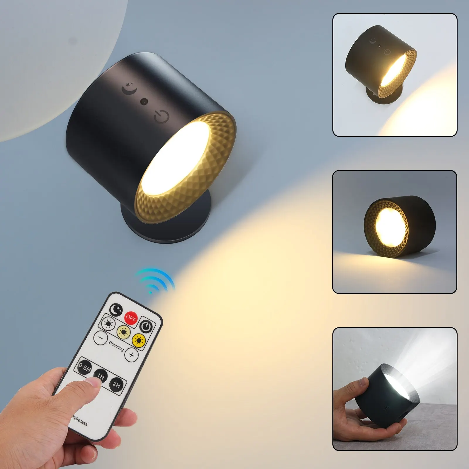 Đèn LED Dán Tường Điều Khiển Cảm Ứng IR Remote 360 Xoay - DTN-446