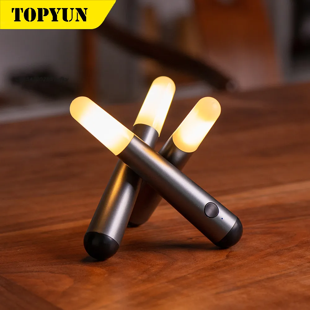 Đèn Ngủ Led Cho Phòng Ngủ Đèn Cắm Trại Thanh Để Bàn Khí Quyển Đèn Sạc - DDB-274