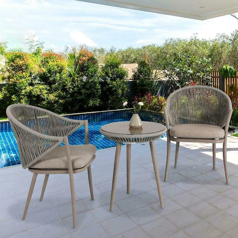 Bộ bàn ghế sân vườn mây tre đan giải trí ngoài trời bền đẹp, thân thiện môi t BGSV_147