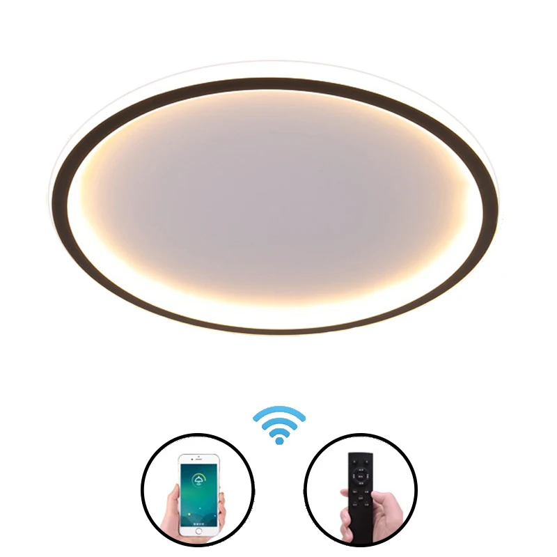 Đèn Ánh Sáng Sang Trọng Hiện Đại Màu Đen/Vàng LED Ốp Trần - DTN-198