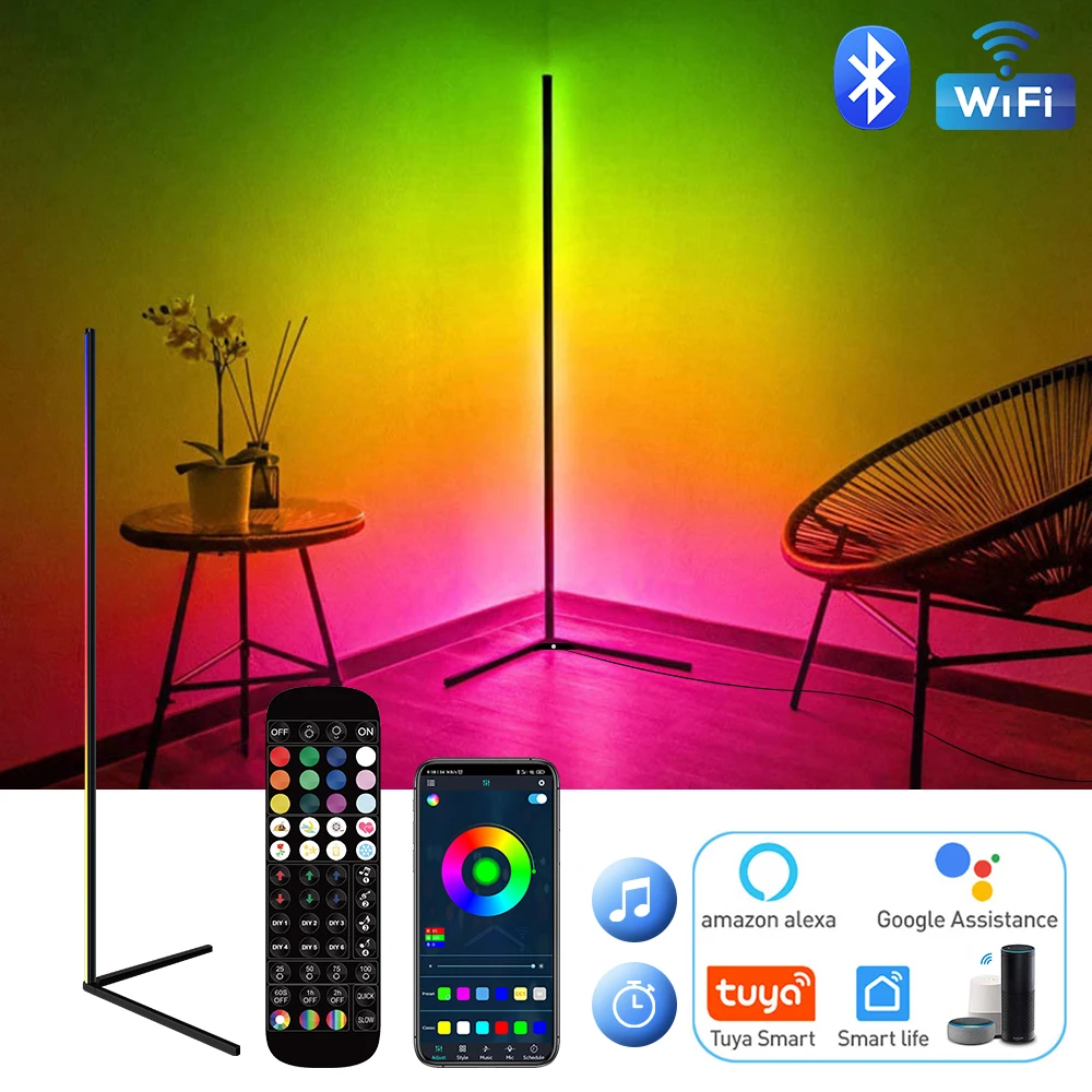 Đèn Phòng Khách Có Thể Điều Chỉnh Độ Sáng RGB Góc Đèn Sàn - DTN-546