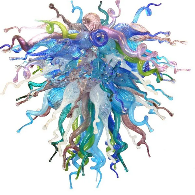 Longree Thổi Đèn Chùm Thủy Tinh Nhiều Màu Sắc Chihuly Phong Cách Thủy T - DC-334