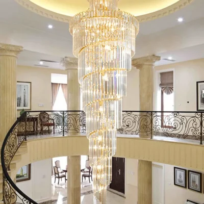 ĐÈN LED sang trọng Đèn Chùm Pha Lê Đèn Hiện Đại Song Công Tòa Nhà Treo - DC-486