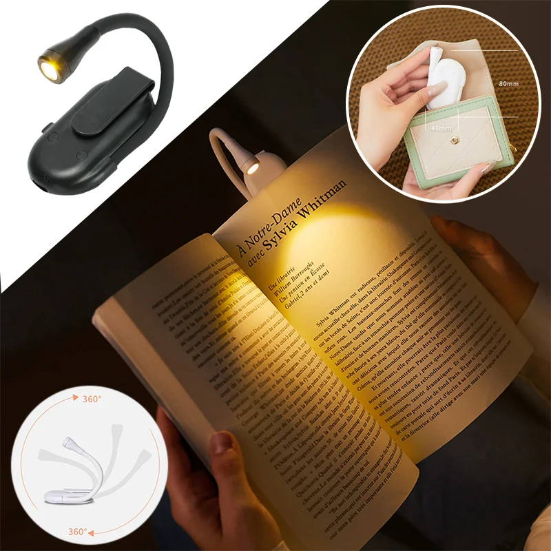 Đèn Sách Mini Đêm Đèn Bảo Vệ Mắt Kẹp Đèn Ngủ Di Động Đèn Bàn Học Có Th - DDB-570