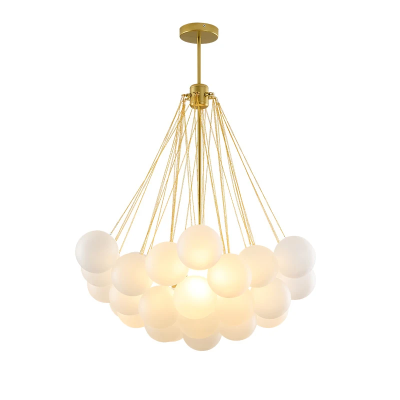 Đèn Chùm Thủy Tinh Hiện Đại Chiếu Sáng 19/37 Quả Bóng Vàng - DTN-30
