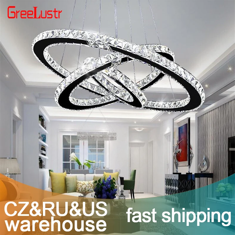 Hiện Đại K9 Pha Lê Led Đèn Chùm Đèn Chiếu Sáng Gia Đình Chrome Lustre Đ - DC-105