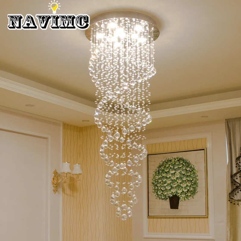 Đèn LED hiện đại Đèn chùm pha lê Đèn chiếu sáng cho cầu thang Đèn cầu t - DC-279