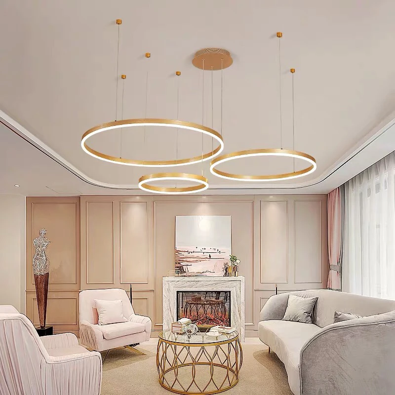Đèn LED Hiện Đại Home Deco Đèn Chùm Vòng Vòng Tròn Đèn Cho - DTN-152
