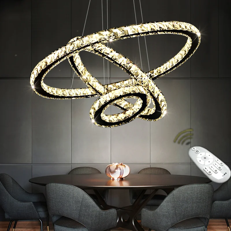 ĐÈN LED hiện đại K9 Đèn Chùm Pha Lê Đèn Cho Phòng Khách Nhẫn Đèn Chùm P - DC-427