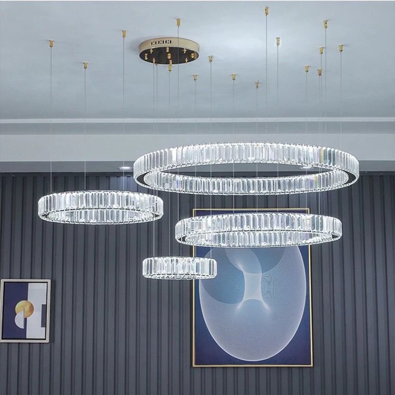 Đèn Hiện Đại Ánh Pha Lê Led Đèn Chùm Ánh Sáng Sống Trang - DTN-444