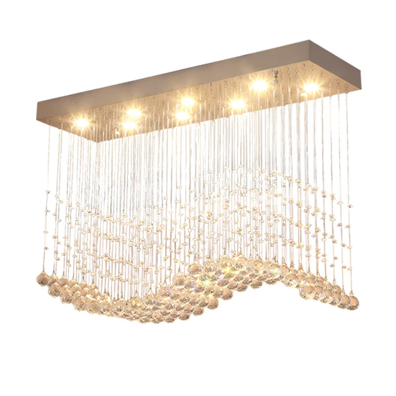 Hiện đại sang trọng Đèn chùm pha lê Phòng khách Sáng tạo LED hình chữ n - DC-386