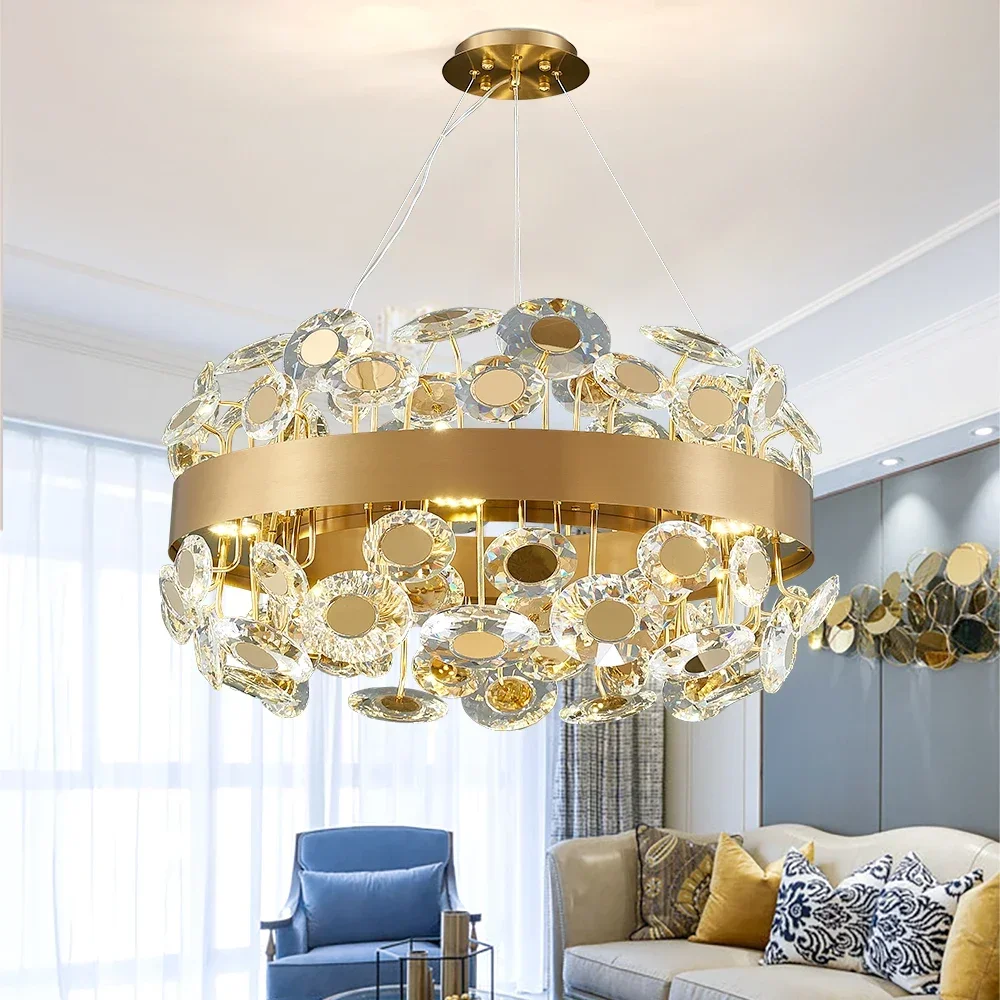 Hiện Đại Sang Trọng Pha Lê Led Đèn Chùm Chiếu Sáng Phòng Ăn Mặt Dây Đèn - DC-718