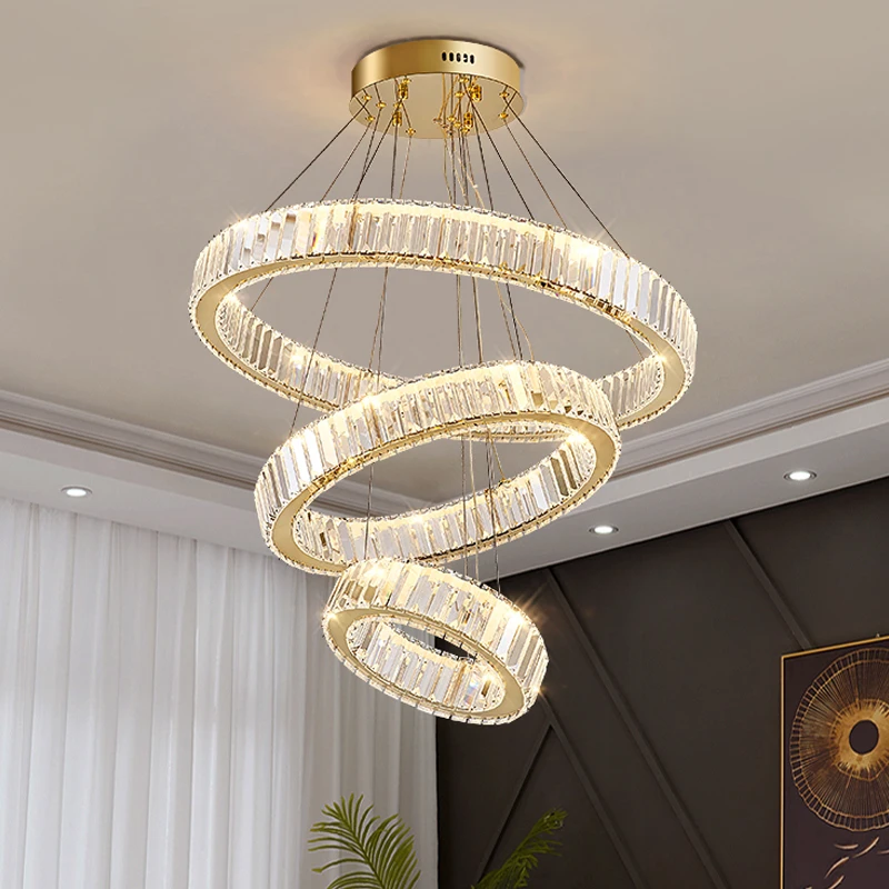 Hiện Đại Pha Lê Sang Trọng Đèn LED Đèn Chùm Cho Phòng Khách Phòng Ngủ P - DC-581
