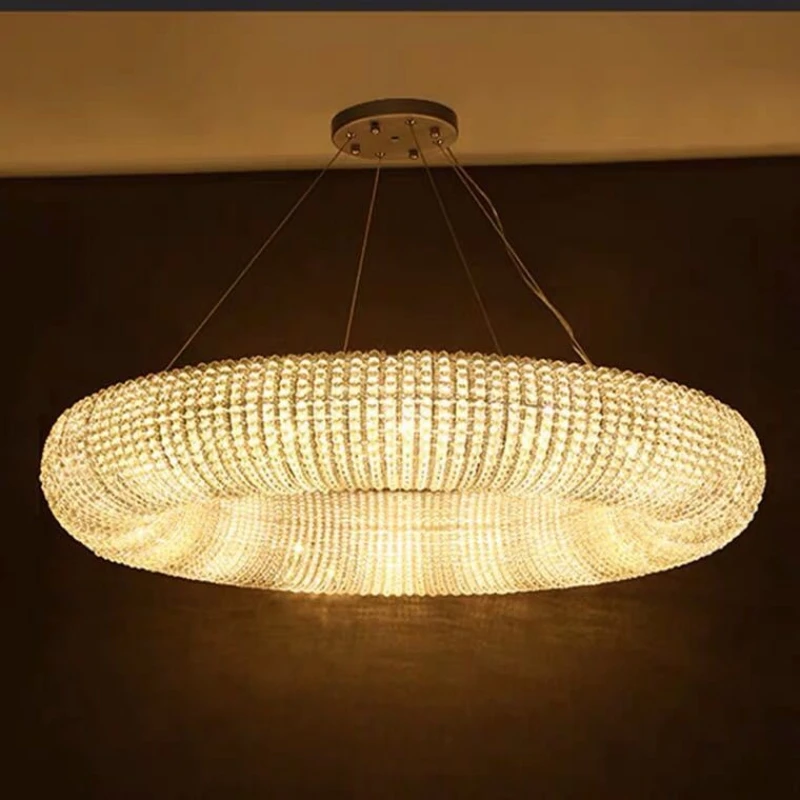 Hiện Đại Sang Trọng Tròn Chrome LED Pha Lê Tặng Đèn Chùm Ăn Phòng Khách - DC-671