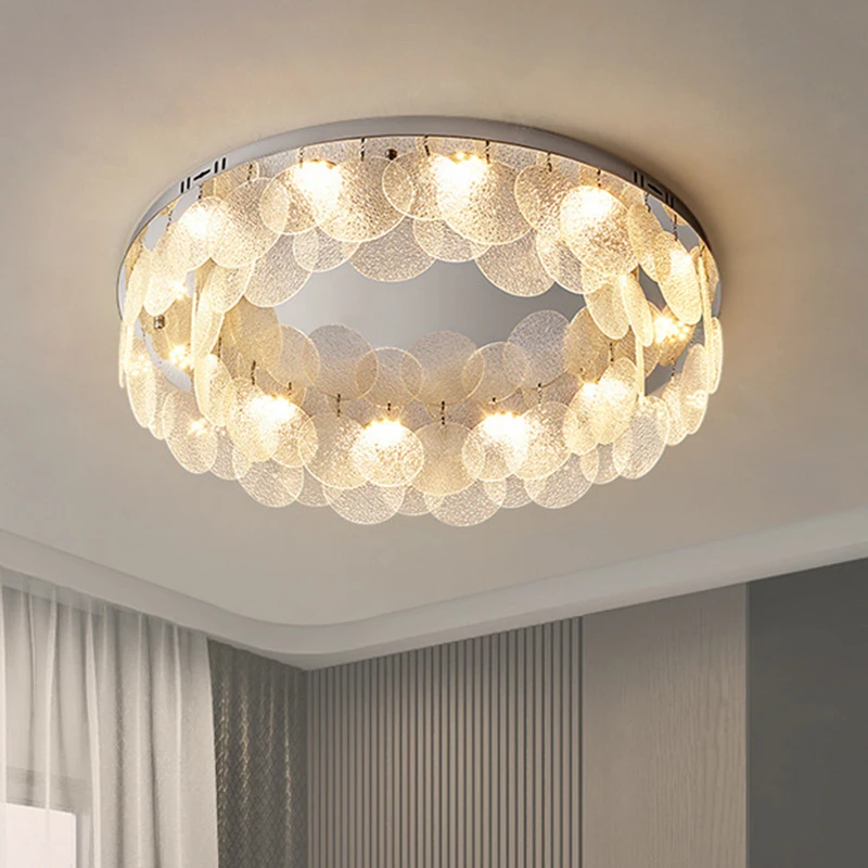 Đèn trần pha lê thủy tinh tròn hiện đại Nghiên cứu phòng - DTN-415