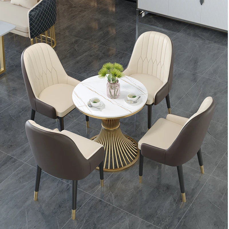 Bàn ghế ăn da hiện đại Bắc Âu Thư Giãn Cafe Thiết Kế Ghế - BGCF-2019