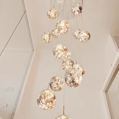 Đèn LED hiện đại Bong Bóng cầu thang xoắn ốc Chiếu Sáng Đèn Chùm Miễn P - DC-568