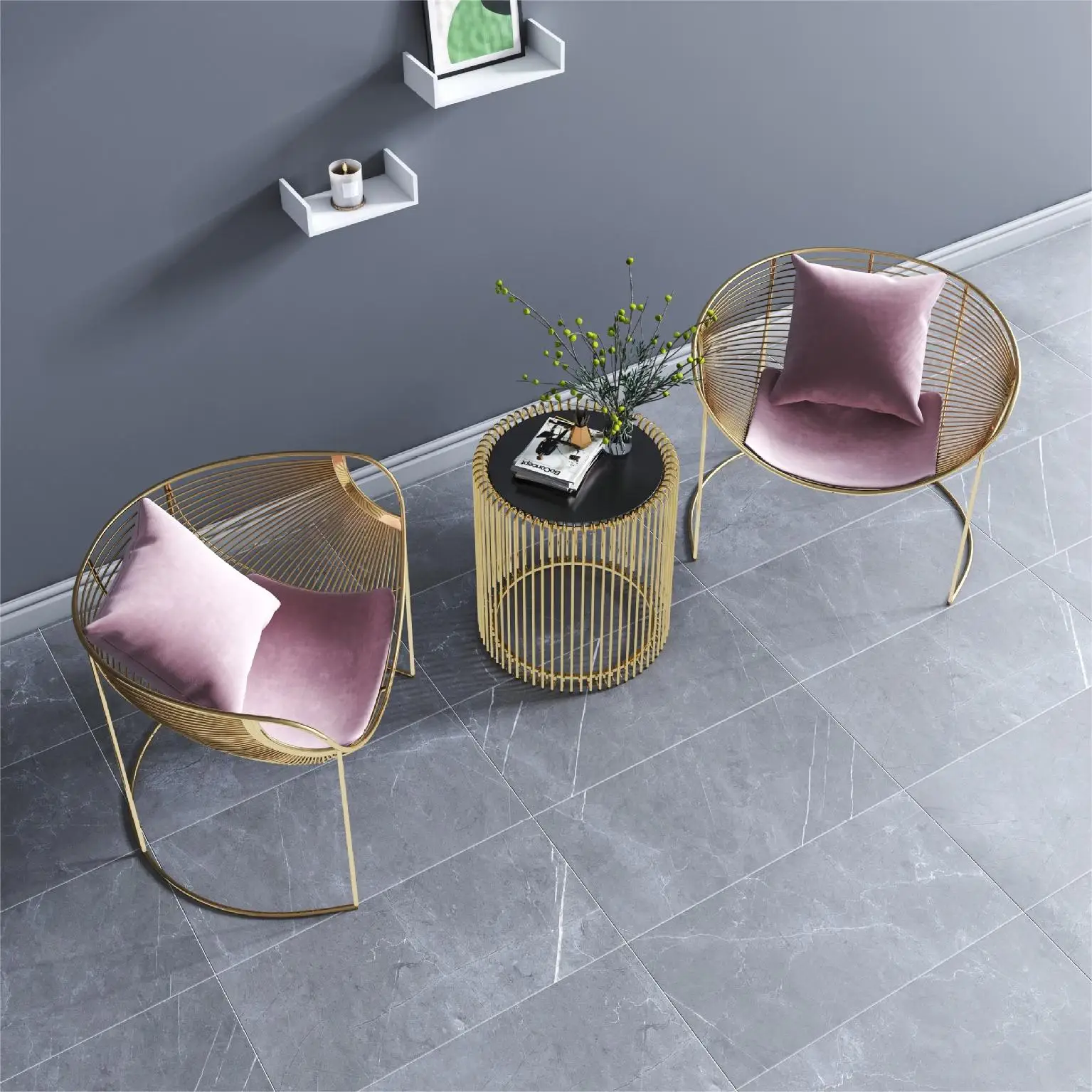 Bàn ghế Nội thất nhà hàng sang trọng hiện đại cafe quán cà - BGCF-2036