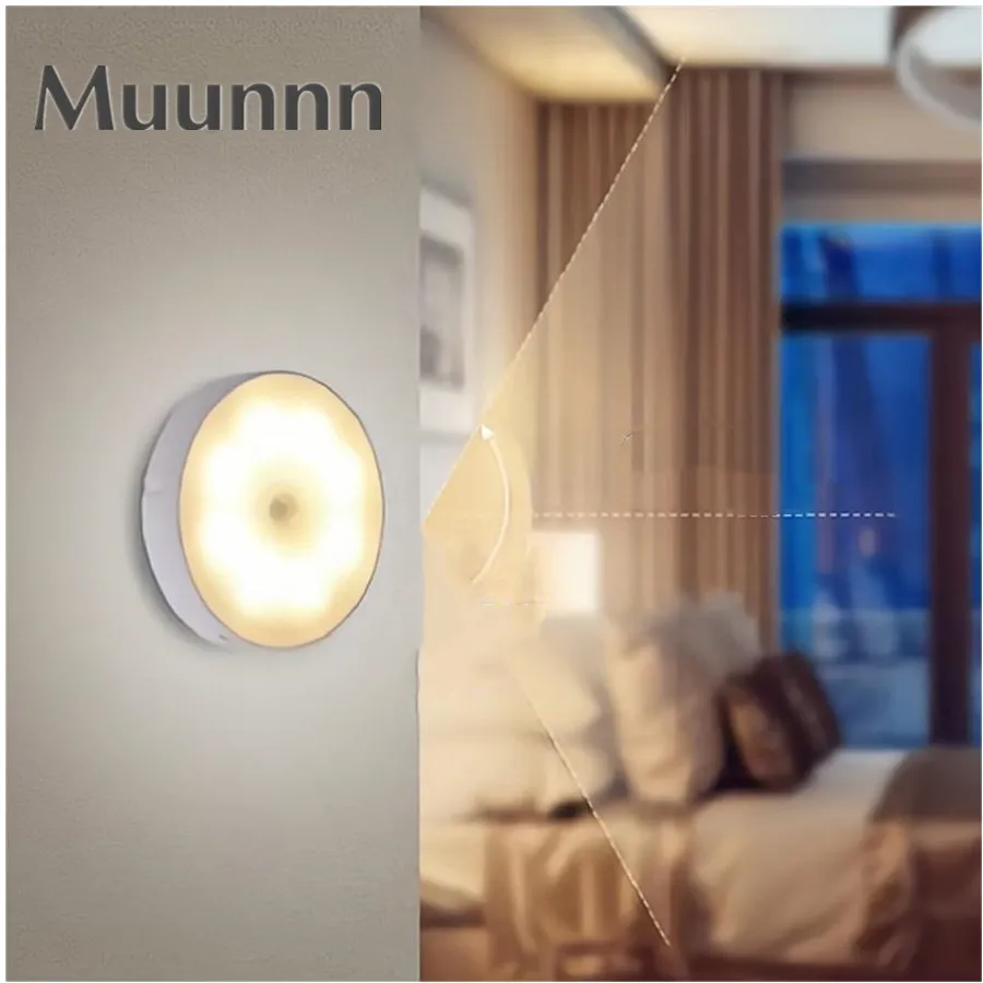 Đèn Cảm Biến Chuyển Động USB Đèn Ngủ LED Có Công Tắc Sạc - DTN-483