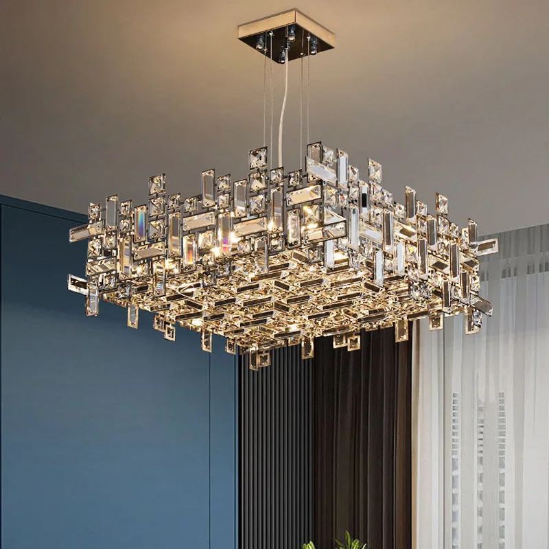 Nhà hàng Ý mới LED Đèn chùm pha lê sang trọng Phòng khách hiện đại Nhà - DC-368