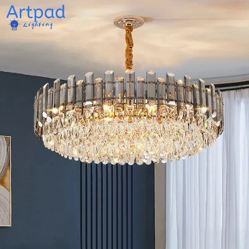 Bắc Âu LED Đèn Chùm Pha Lê Vàng Cao Cấp Chiếu Sáng Ăn Phòng Khách Phòng - DC-214