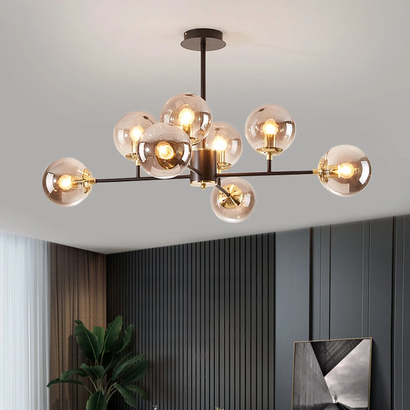 Bắc Âu LED Bóng Thủy Tinh Mặt Dây Chuyền Ánh Sáng Hiện Đại Tối Giản Phò - DC-311