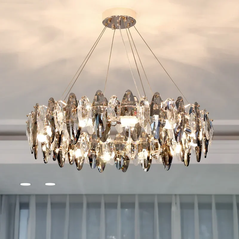 Bắc Âu Cao Cấp Đèn Chùm Pha Lê Trong Nhà Đèn Chùm Ánh Sáng Lustre E14 L - DC-562