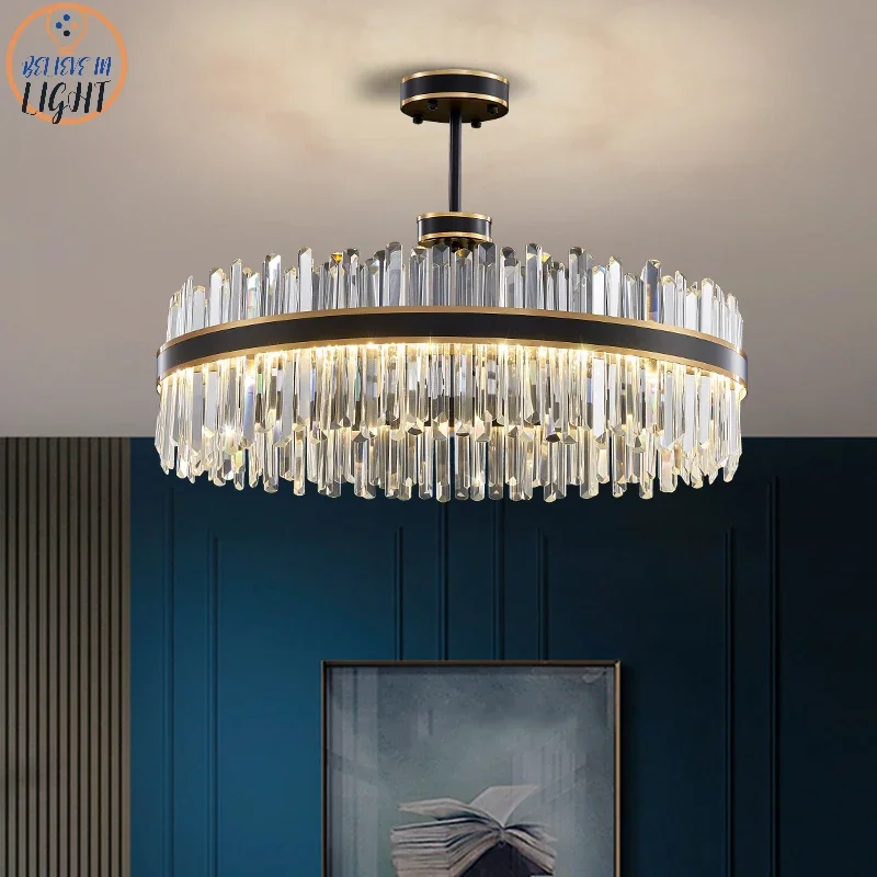 Bắc Âu Cao Cấp Pha Lê LED Đèn Chùm Cho Phòng Khách Nhà Bếp Hiện Đại Trầ - DC-247