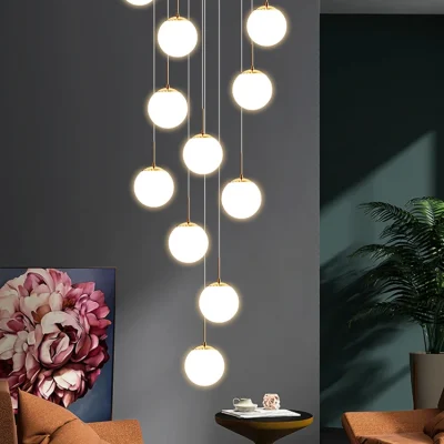 Đèn Bắc Âu Mặt Dây Đèn Hình Cầu Phòng Khách Đèn Căn Hộ Hiện - DTN-466