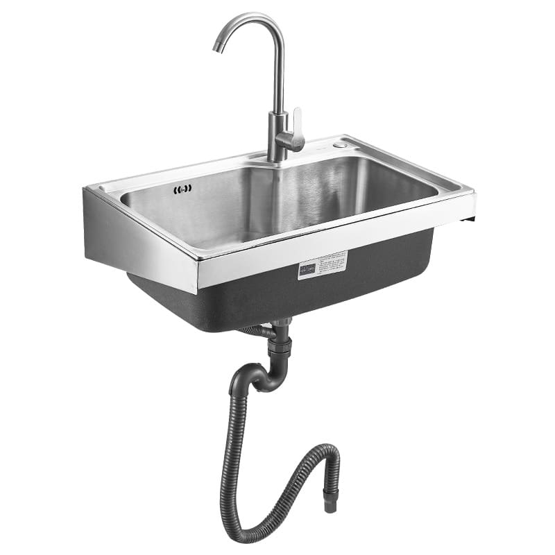 Bán buôn bếp 30 bồn rửa inox có giá đỡ cao cấp, tiện lợi cho nhà hàng CR-301