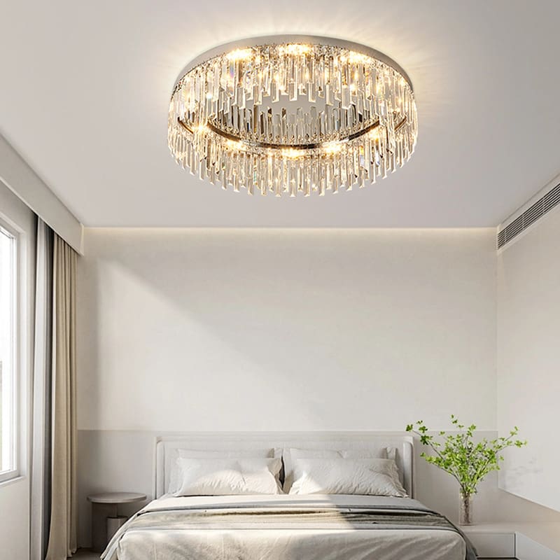 Ánh Sáng Cao Cấp Đèn Ốp Trần Phòng Khách LED Tròn Pha Lê - DTN-1124