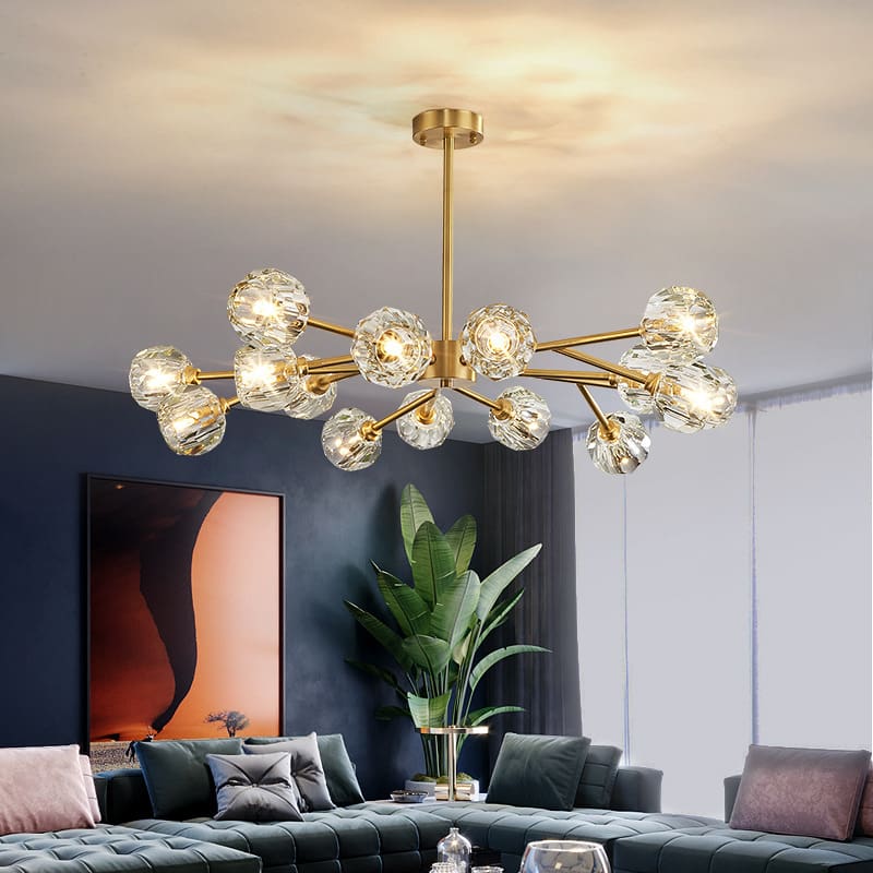 Đèn LED phòng khách tối giản đèn chùm pha lê sang trọng nhà hàng phòng - DC-1161