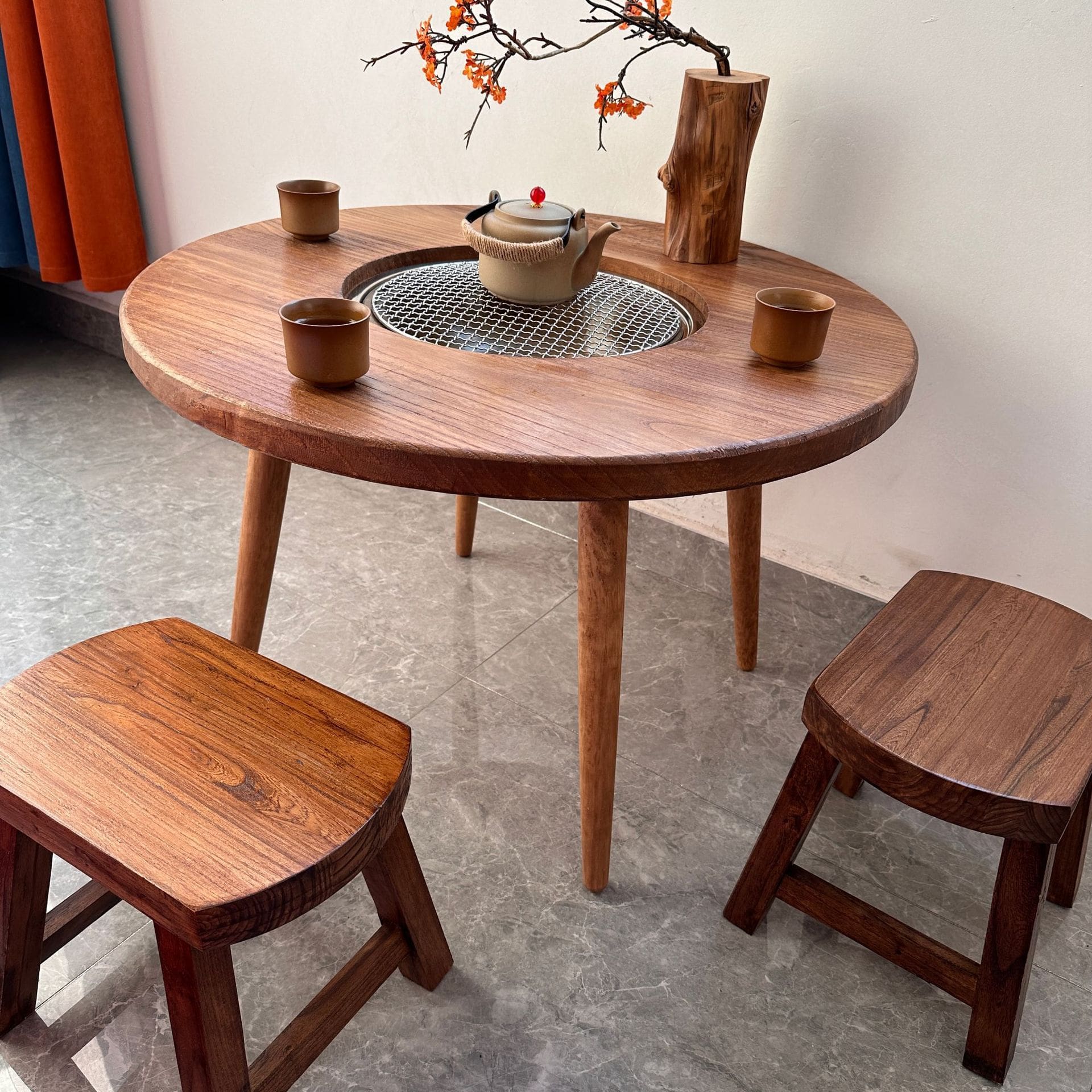 Bếp cây du cổ điển để rang và pha trà, cao cấp, tiện lợi cho nhà hàng BN-28
