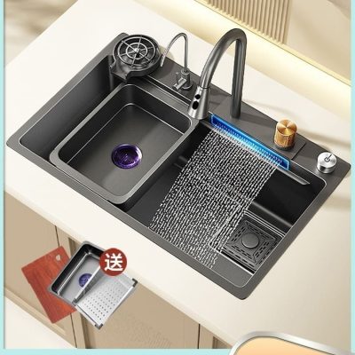 Mới raindance thác chìm lớn đơn khe cắm bếp rửa cao cấp, tiện lợi cho nhà hàn CR-462