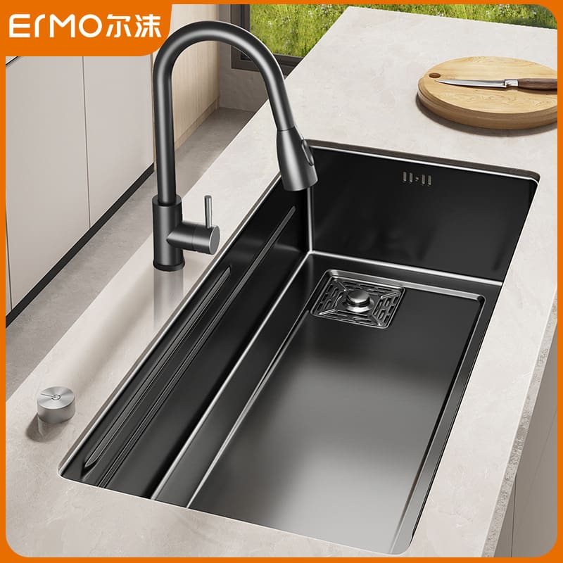 Sus304 bồn rửa chén bằng thép không gỉ lớn bồn cao cấp, tiện lợi cho nhà hàng CR-269