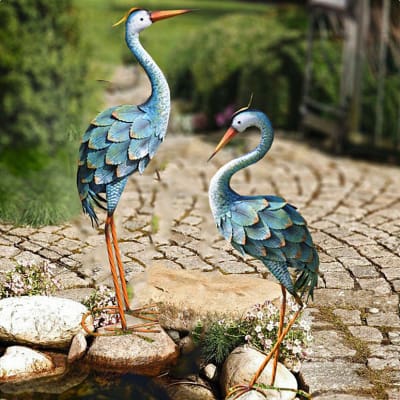 Đồ trang trí sân vườn ngoài trời cần cẩu sắt ngoài trời bền đẹp, thân thiện m DTTNT_151
