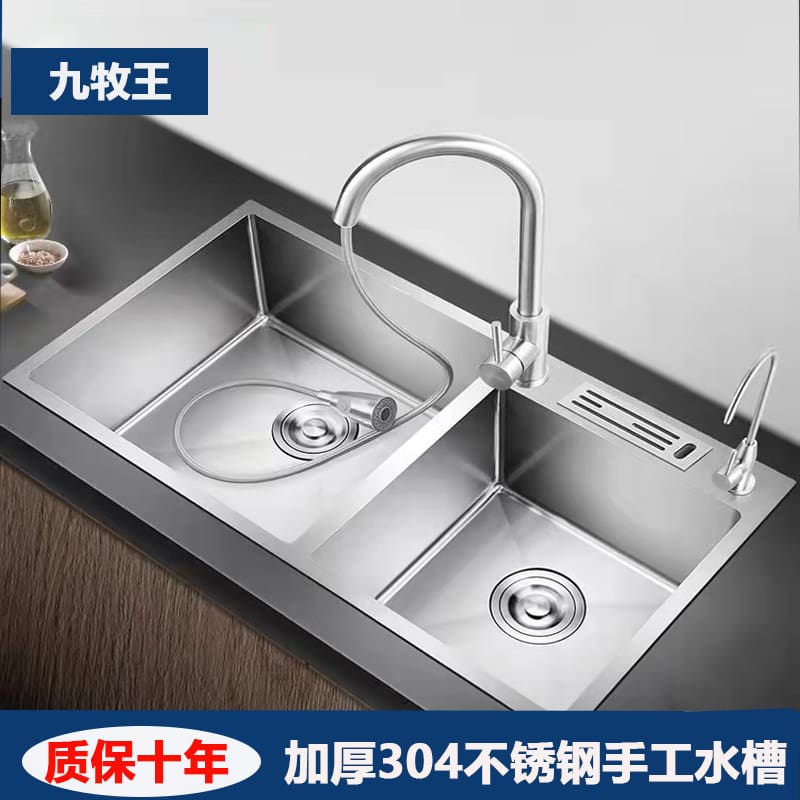 Nhà bếp bồn rửa inox 304 tay bể rửa bát cao cấp, tiện lợi cho nhà hàng CR-310